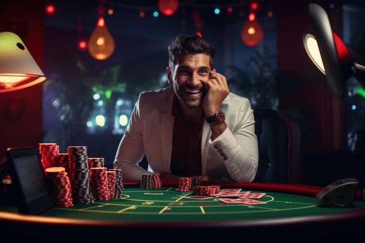 Live dealer announcing betting close